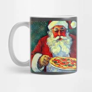 Santa is hungry for more pizza Mug